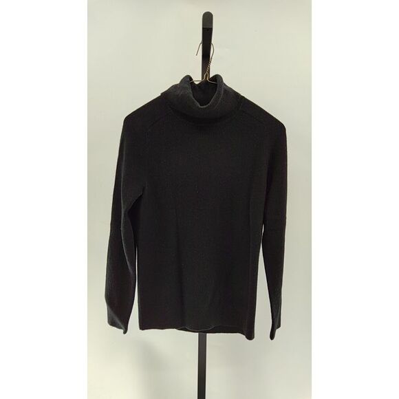 Quince Sweaters - Quince Women Mongolian Cashmere Turtleneck Sweater Black Top XS